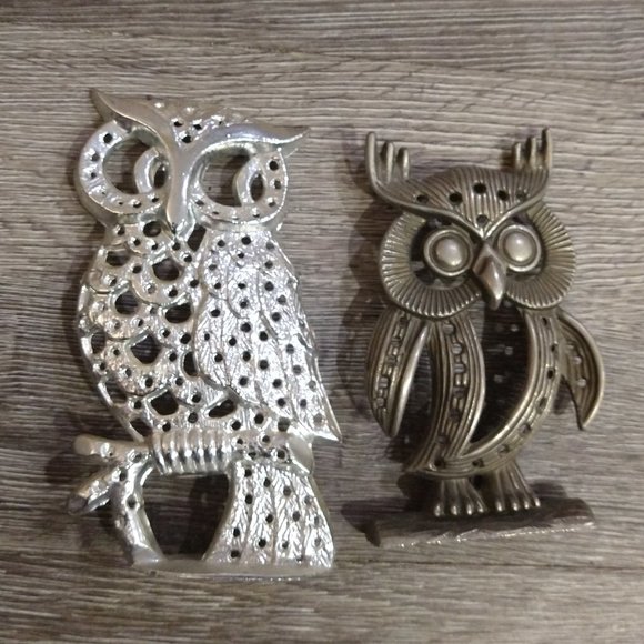 Two VINTAGE Owl Earring Holders - Picture 4 of 4